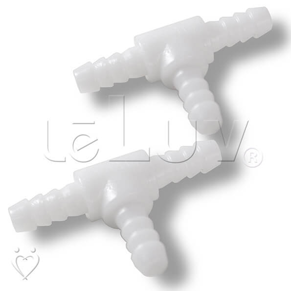 LeLuv 2-Pack T-Connector Hose Fitting PART for Vacuum Pumps Picture 1