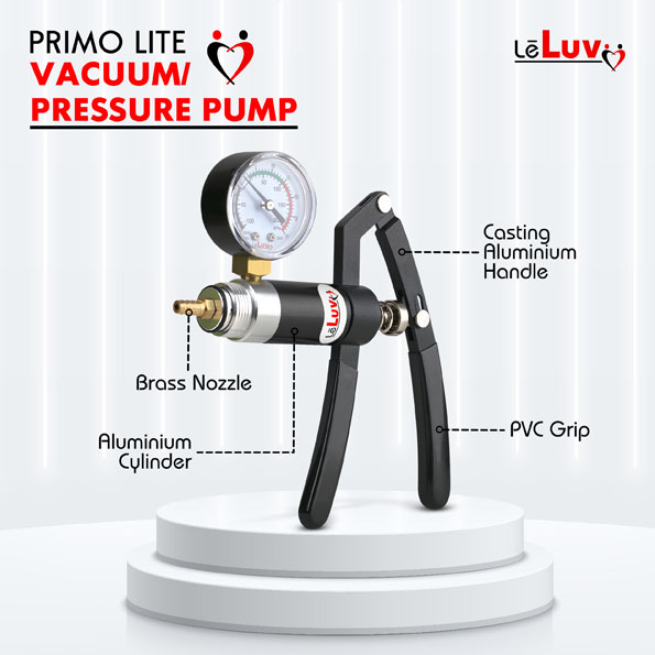 PRIMO Lite Penis Pump Silicone Hose | Wide Flange Cylinder Picture 3