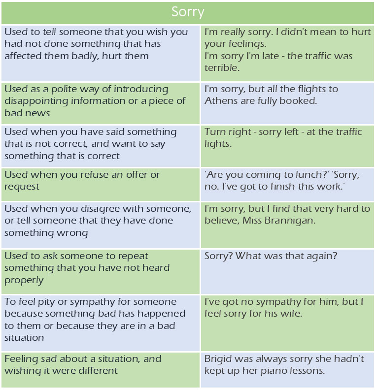 Sorry Vs Excuse Me Vs Pardon Learn English Communication English