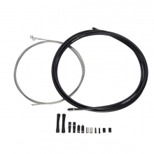 SlickWire Pro Road Brake Cable Kit 5mm Black ((1x 850mm, 1x 1750mm 1.5mm pol SS cables, 5mm Kevlar® reinforced linear strand housing, ferrules, end caps, frame protectors) by SRAM