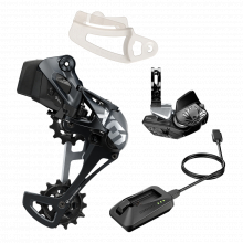 X01 Eagle AXS Upgrade Kit Lunar (Rear Der wBattery and Battery Protector, Rocker Paddle Controller wClamp, Charger/Cord, Chain Gap Tool) by SRAM