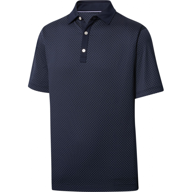 FootJoy / Men's Diamond Dot Print Lisle Golf Polo