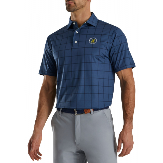 FootJoy / Men's 2022 U.S. Open Stretch Lisle Large Check Golf Polo