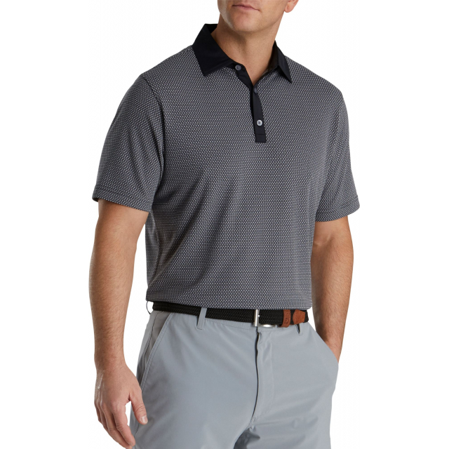 FootJoy / Men's Jacquard Dot Lisle Golf Polo