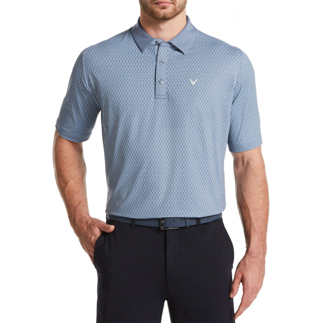 Callaway / Men's AllOver Tees Print Swing Tech Short Sleeve Golf Polo