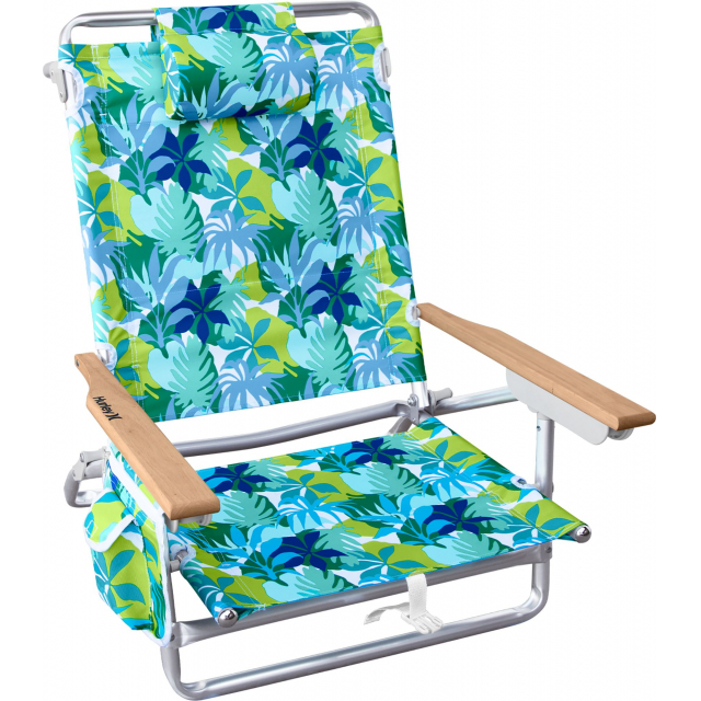 Hurley / Deluxe Backpack Wood Arm Beach Chair