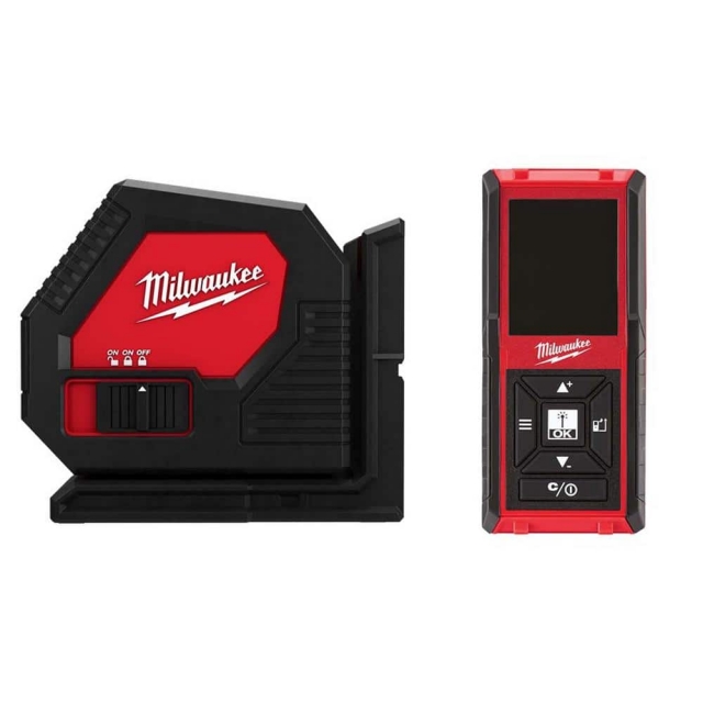 Milwaukee Tool / Alkaline Cross Laser with Laser Line Detector