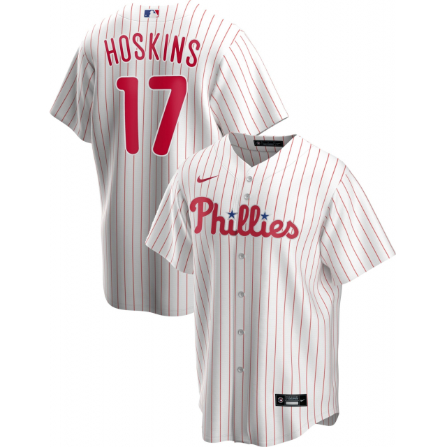 Nike / Men's Replica Philadelphia Phillies Rhys Hoskins 17 White Cool