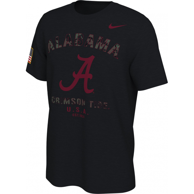 Nike / Men's Alabama Crimson Tide Veterans Day Black TShirt