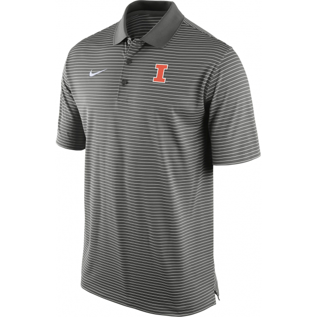 Nike / Men's Illinois Fighting Illini Grey Stadium Polo