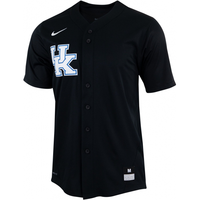Nike / Men's Kentucky Wildcats Black Full Button Replica Baseball Jersey