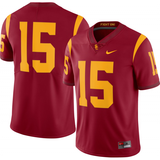 Nike / Men's USC Trojans 15 Cardinal DriFIT Limited Football Jersey