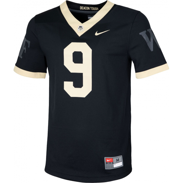 Nike / Men's Wake Forest Demon Deacons Black Game Football Jersey