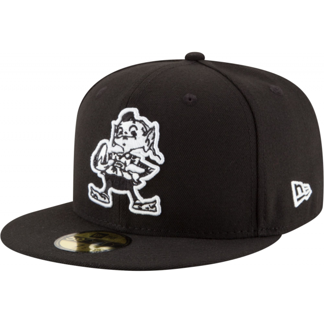 New Era / Men's Cleveland Browns Basic Throwback 59Fifty Black Fitted Hat