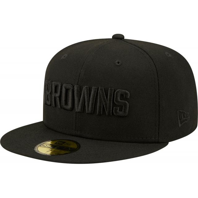 New Era / Men's Cleveland Browns Color Pack 59Fifty Black Fitted Hat