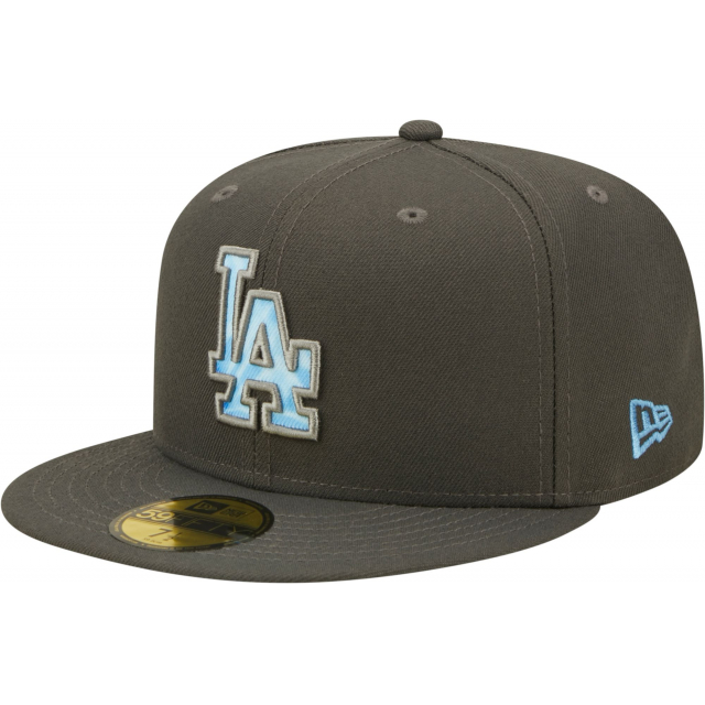 thumbnail image 2 of New Era Los Angeles Dodgers 59FIFTY Fitted Cap - Dark Gray / Black Basic - MLB 2 of 3