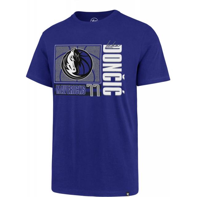 47 Brand / Men's Dallas Mavericks Luka Doncic #77 Royal Super Rival T-Shirt