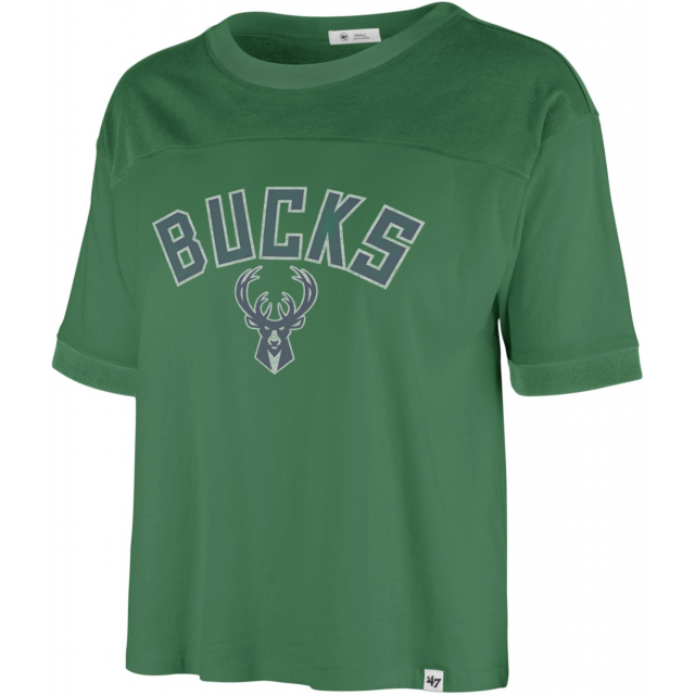 47 Brand / Women's 202122 City Edition Milwaukee Bucks Green Billie Cropped TShirt