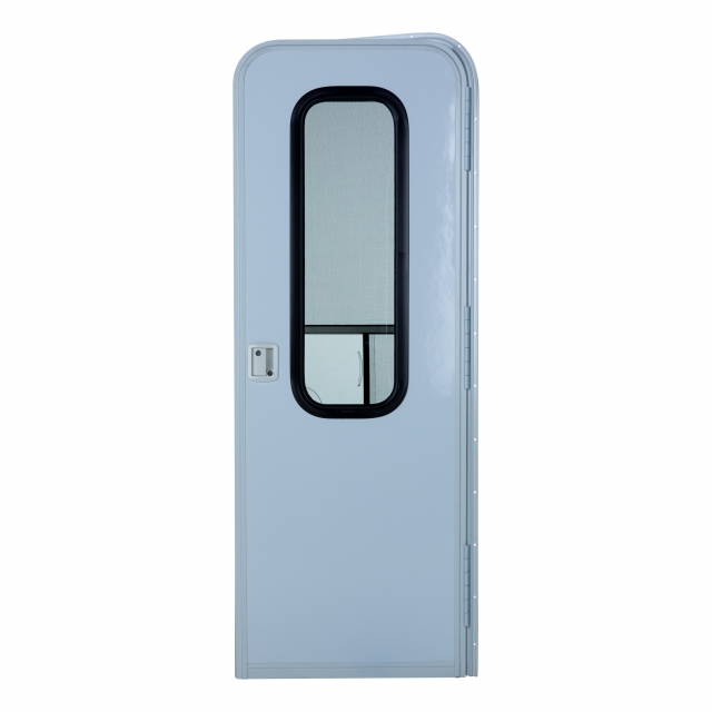 LIPPERT / Right Hinge Upgraded RV Radius Entry Door with Screen Door