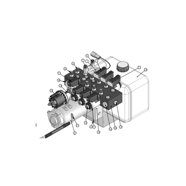 LIPPERT / Hydraulic Pump; L+2; No Flow Divider;