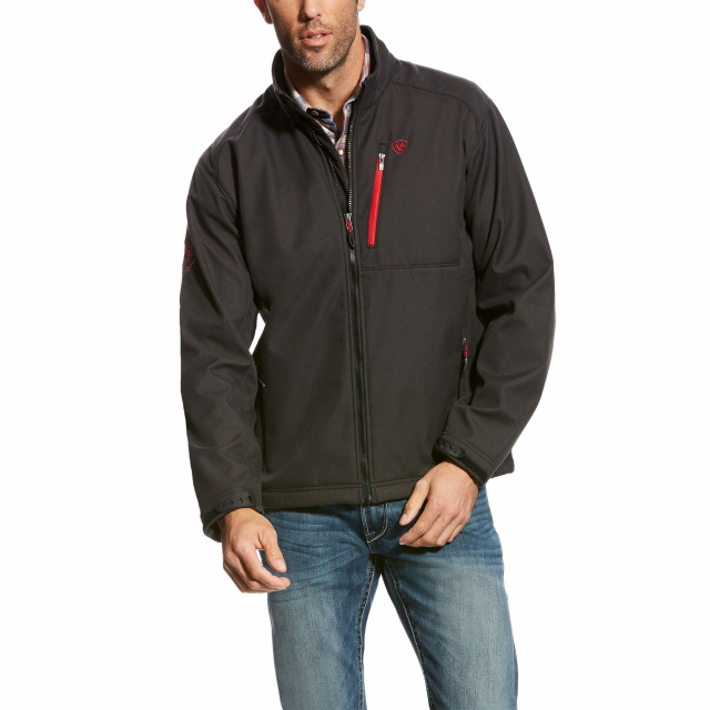 ariat men's logo softshell jacket