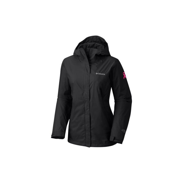 columbia tested tough in pink rain jacket