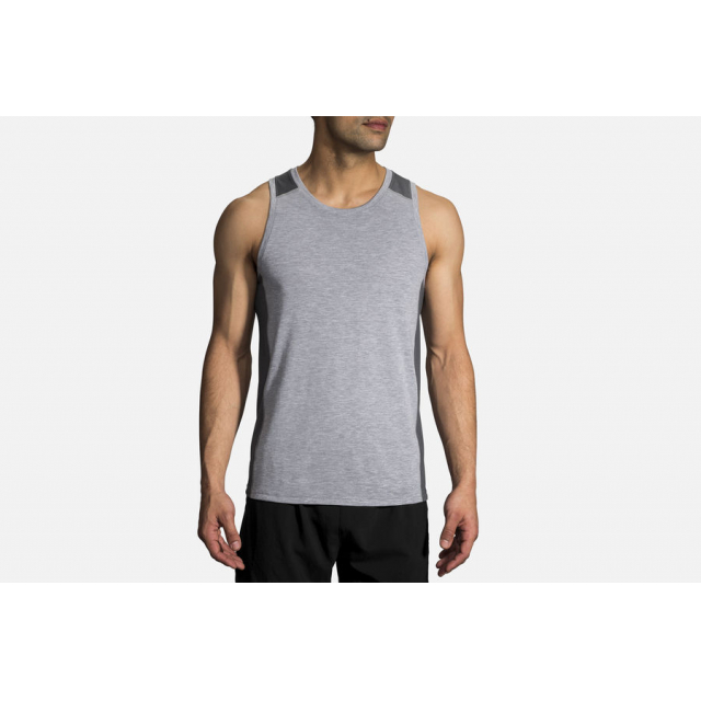 brooks running vest grey
