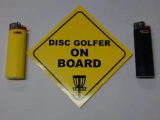 Disc Golfer on Board Sticker