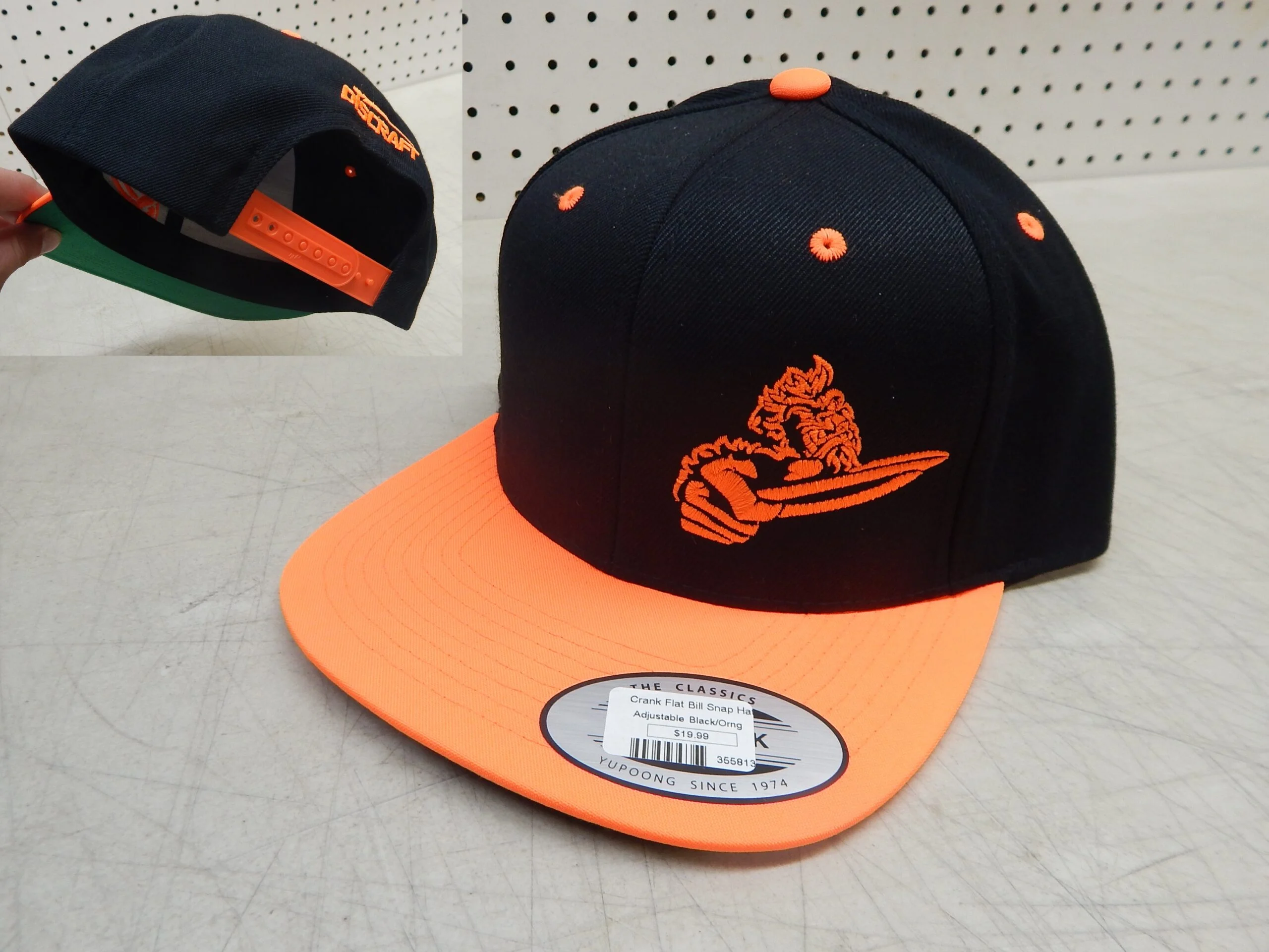 Crank Flat Bill Snap Hat, 2Tone
