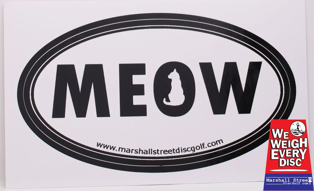 MEOW Oval, Cat Silhouette