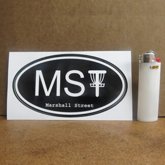 MSt Oval Logo Sticker, Black
