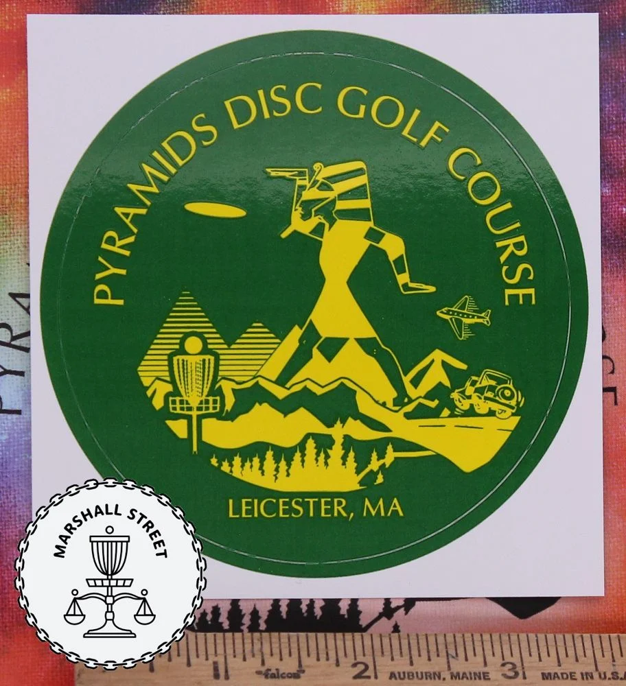 37115.jpg Pyramids DG Course Sticker - Green Yellow 3.5"