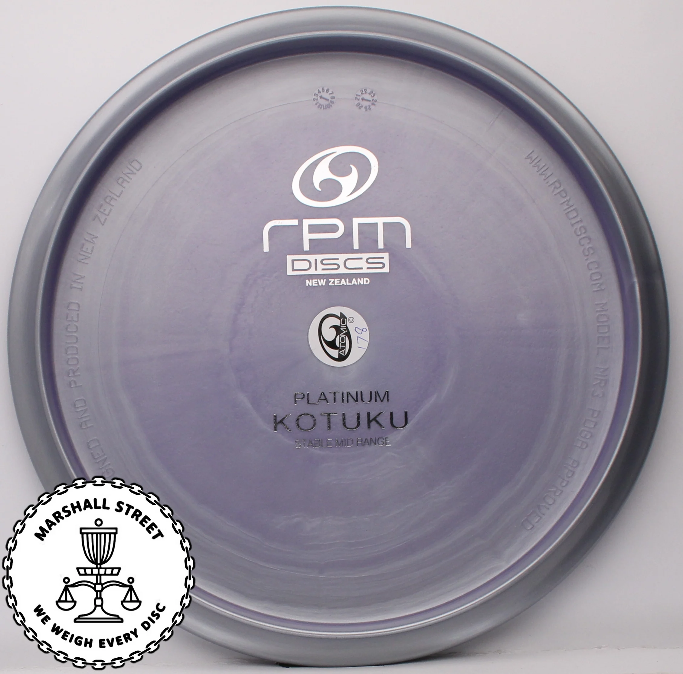 Platinum Kotuku, Bottom Stamp