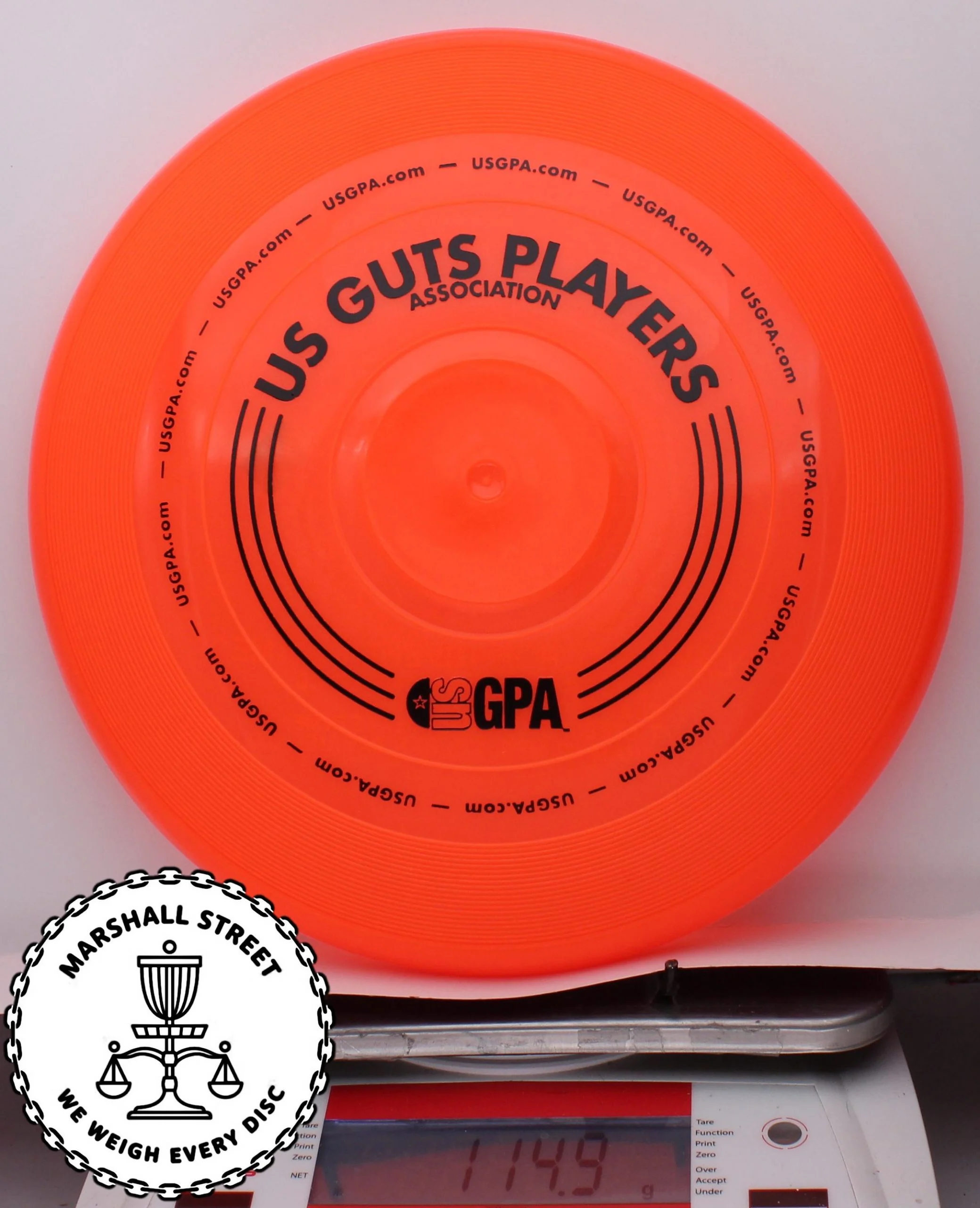 213446.jpg Wham-O Guts Disc - #29 Orange, 115