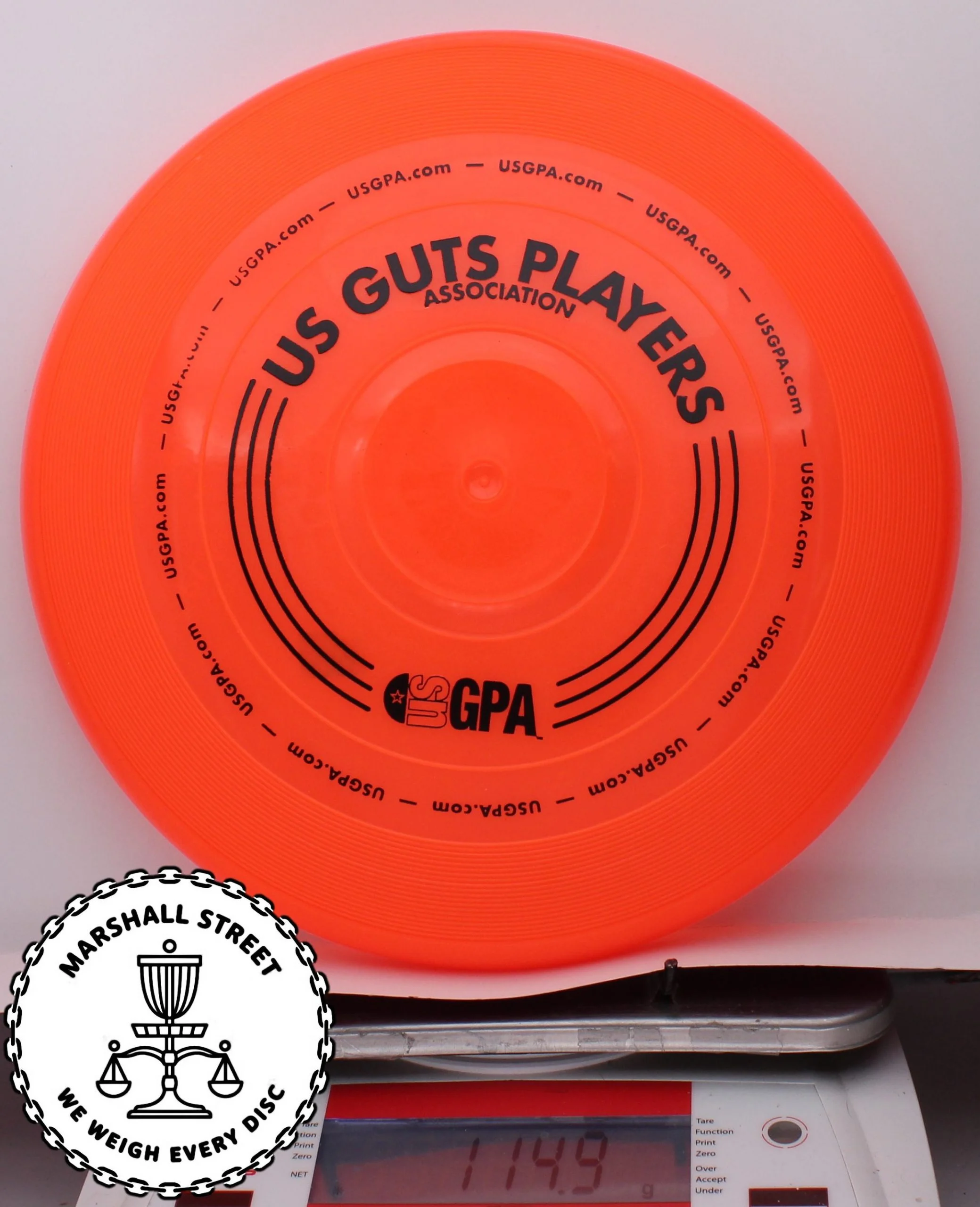 213443.jpg Wham-O Guts Disc - #26 Orange, 115