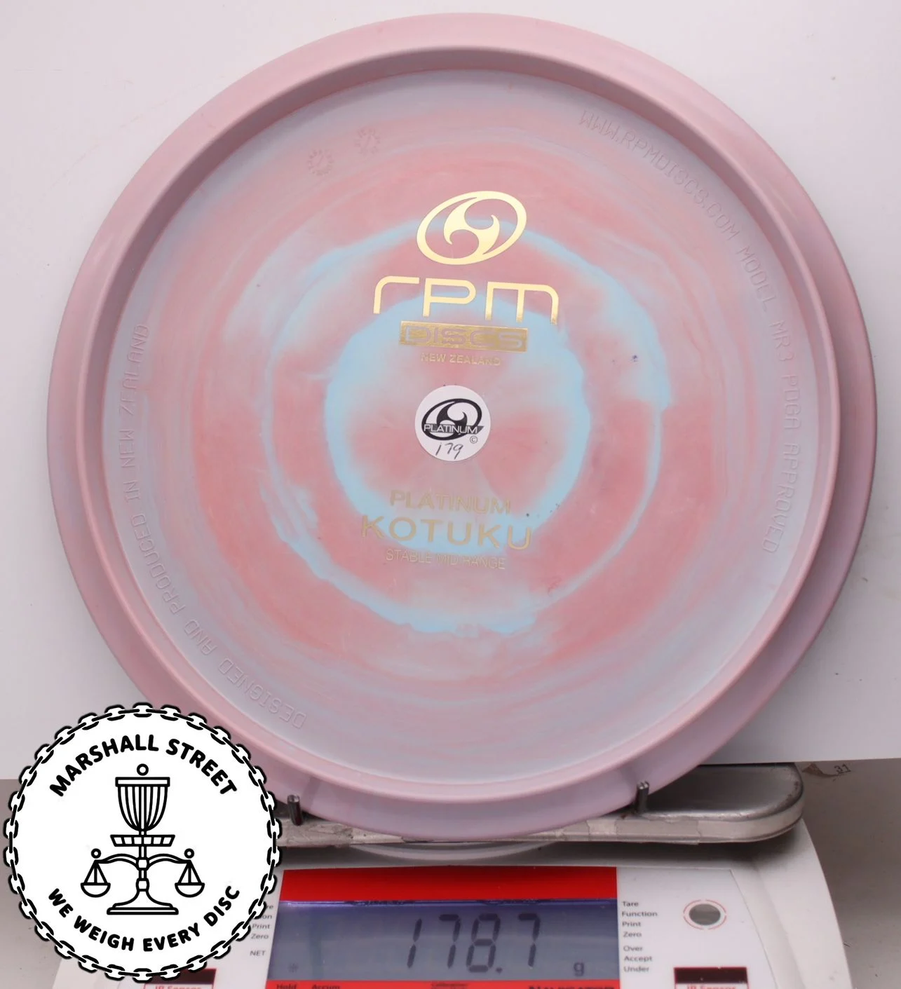 329659.jpg Platinum Kotuku, Bottom Stamp - #32 PinkBlue, 179
