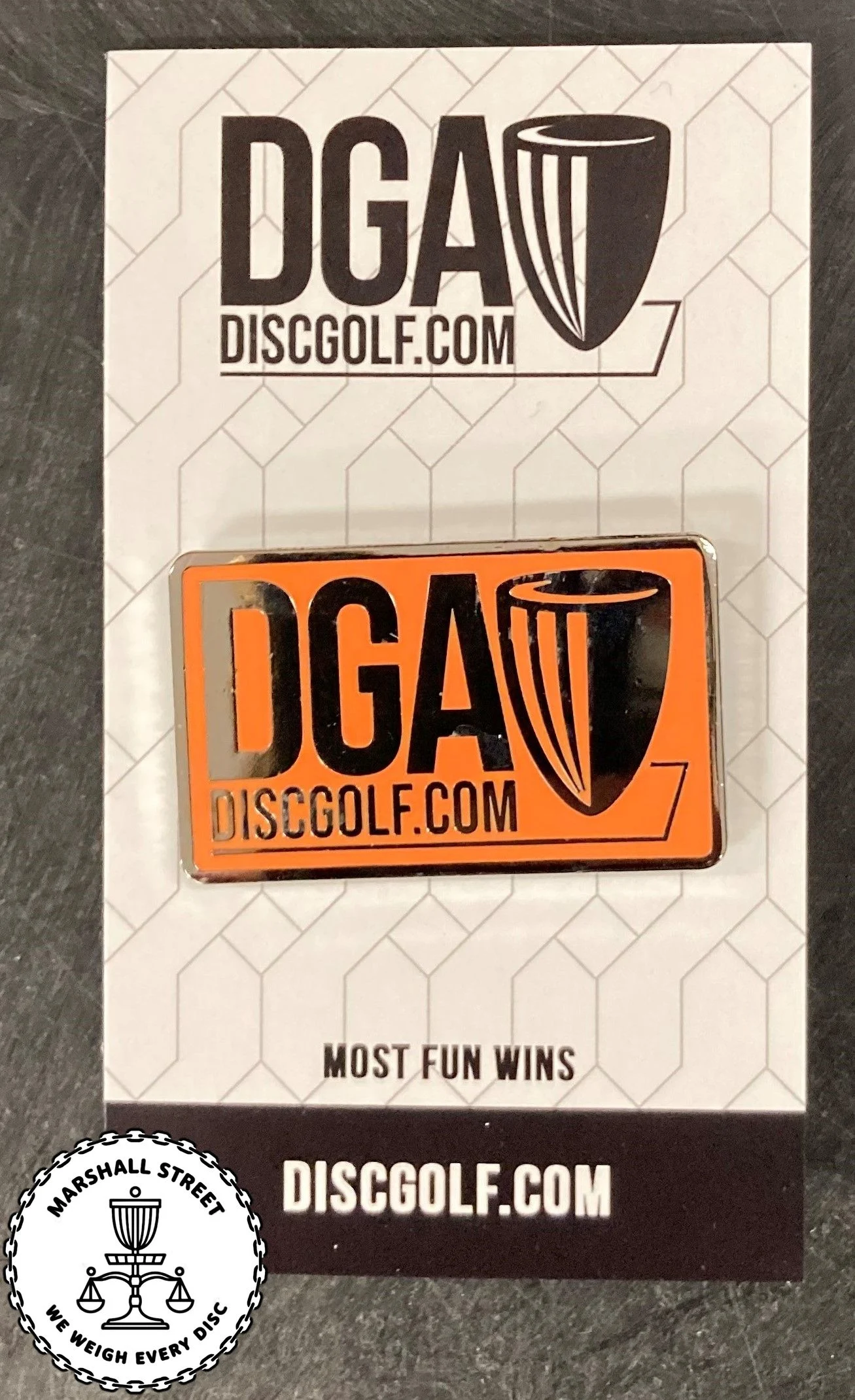 DGA Pin Logo Orange DGA Logo Pin - Orange, DGA Logo