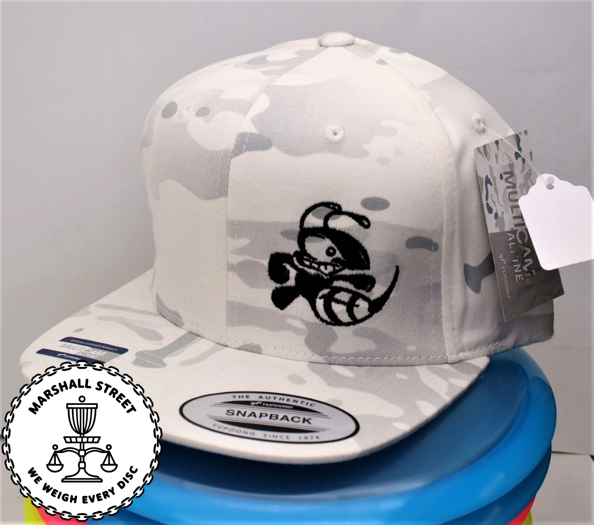 Buzzz_Hat Pics_09 Discraft Buzzz Flat Bill Snapback Hat - MulticamWhite, Snapback