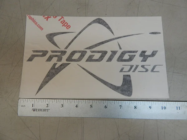 000105 Prodigy Vinyl Stickers - Black, 10" X 6"