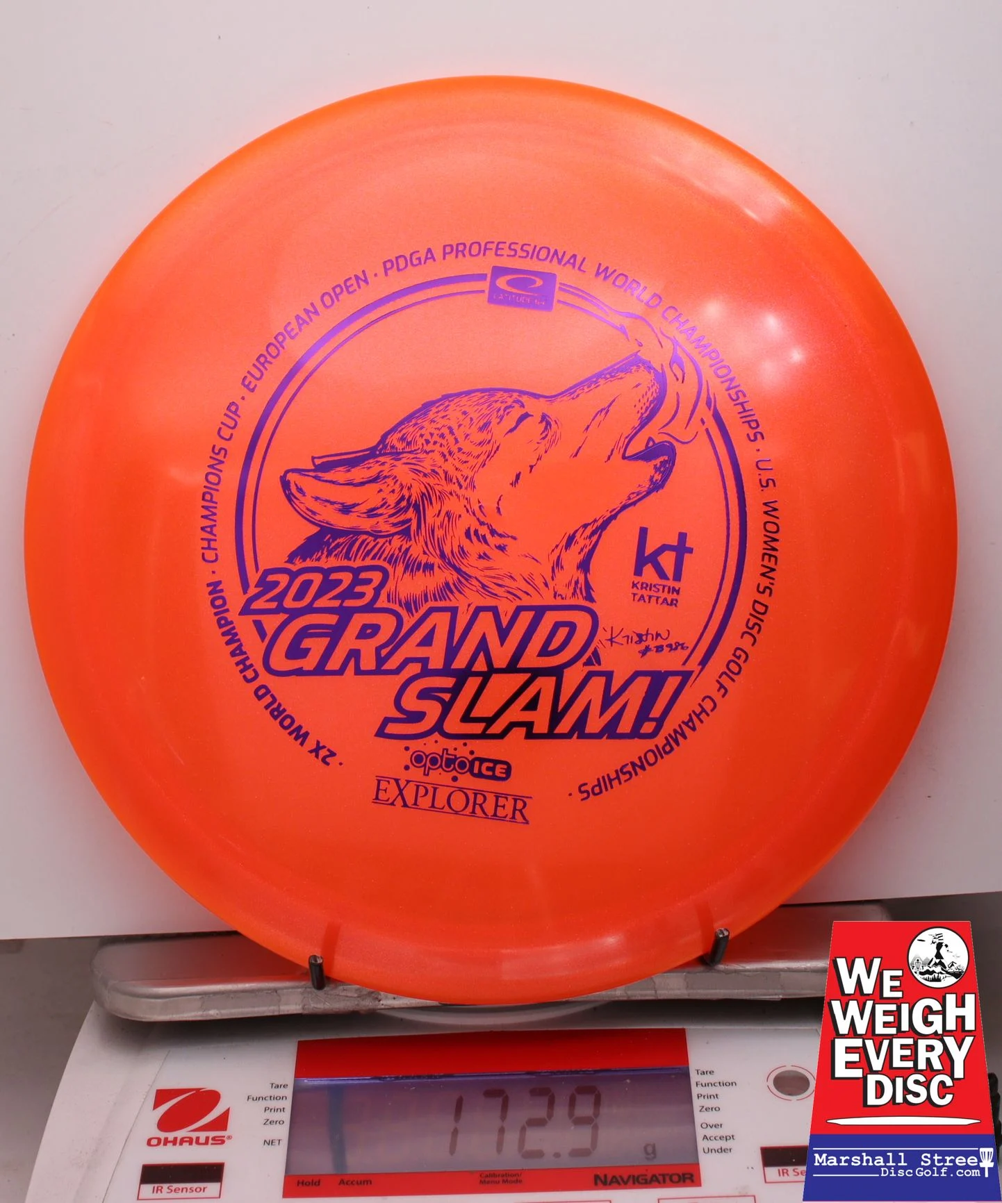 018248 Opto Ice Glimmer Explorer, Kristin Tattar 2023 Grand Slam - #54 Orange, 173