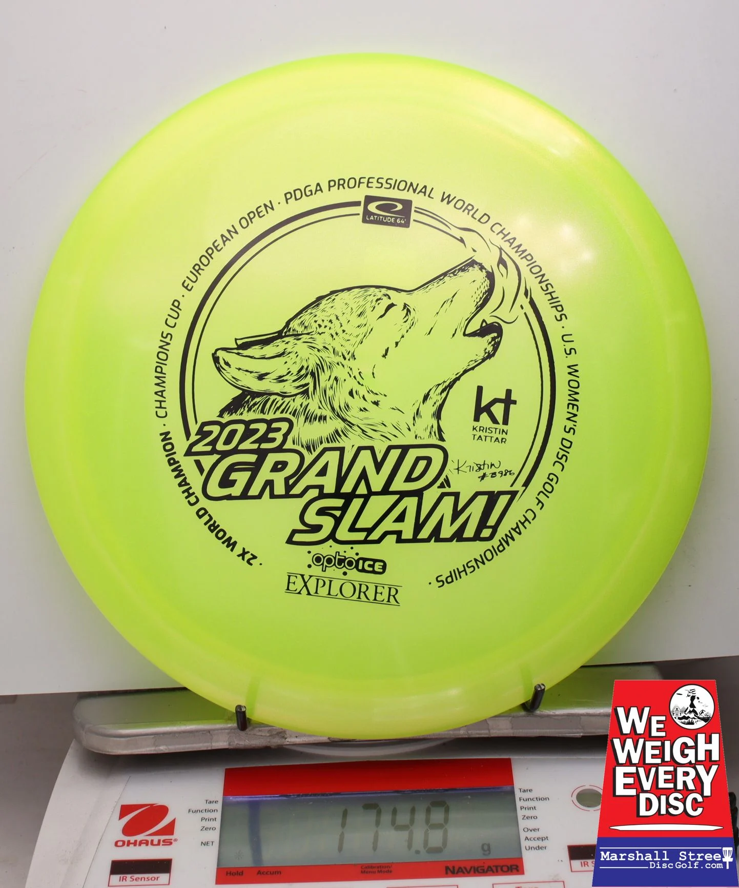 018257 Opto Ice Glimmer Explorer, Kristin Tattar 2023 Grand Slam - #63 NYellow, 175