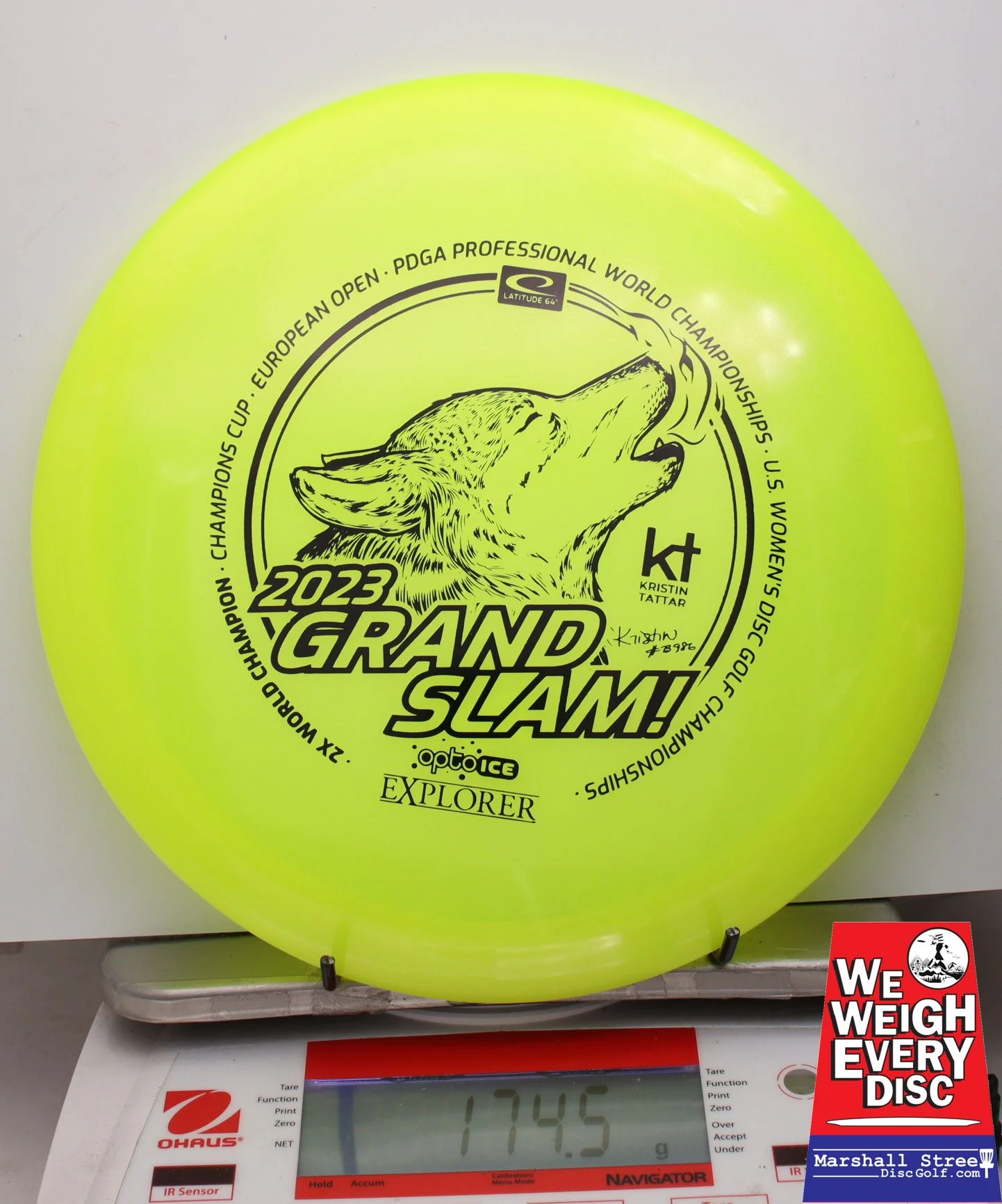 018258 Opto Ice Glimmer Explorer, Kristin Tattar 2023 Grand Slam - #64 NYellow, 175