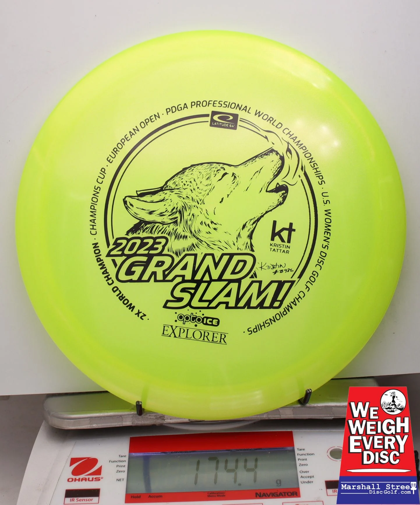 018259 Opto Ice Glimmer Explorer, Kristin Tattar 2023 Grand Slam - #65 NYellow, 174
