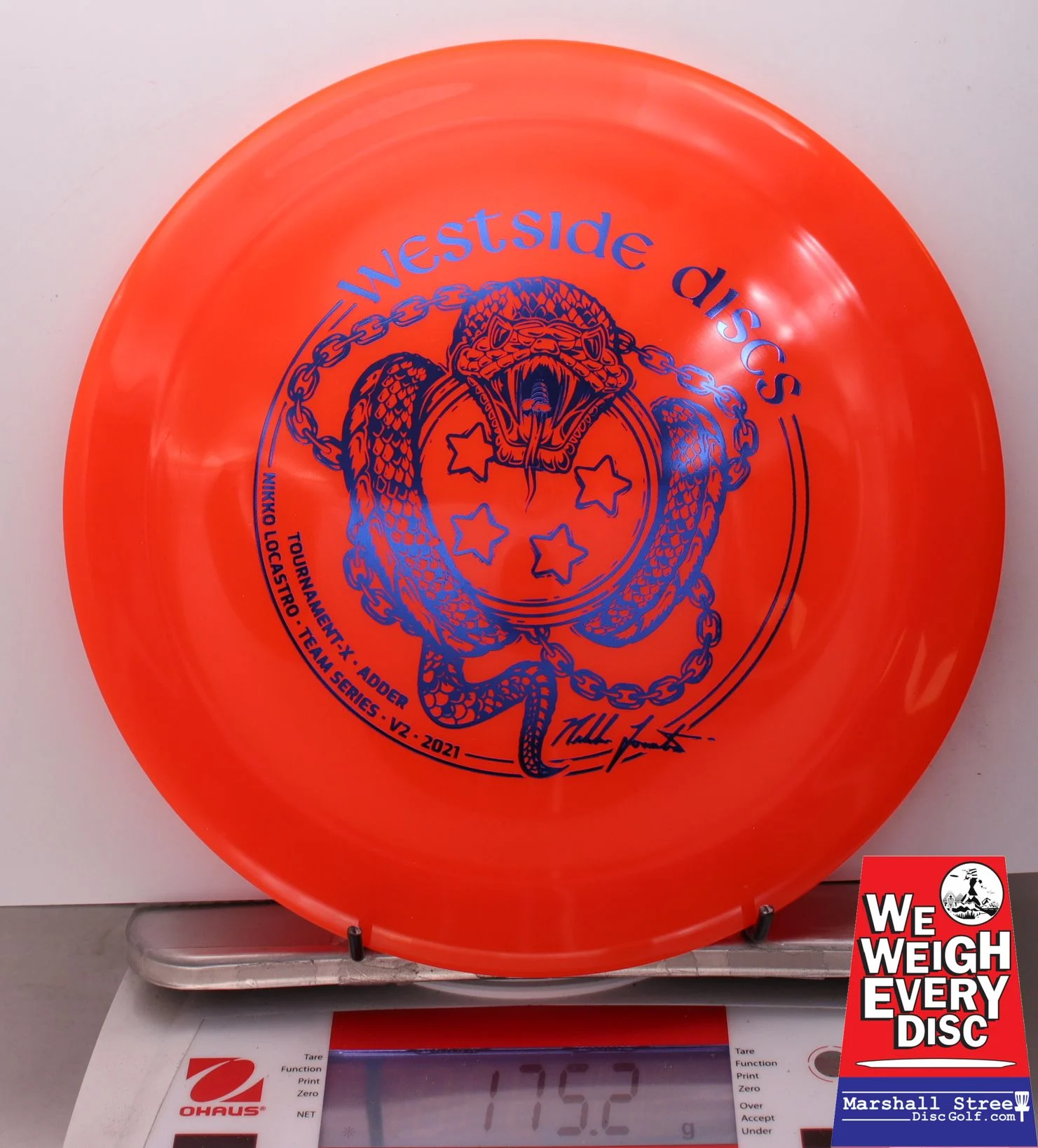 018725 Tournament-X Adder, Nikko Locastro - #07 Orange, 175