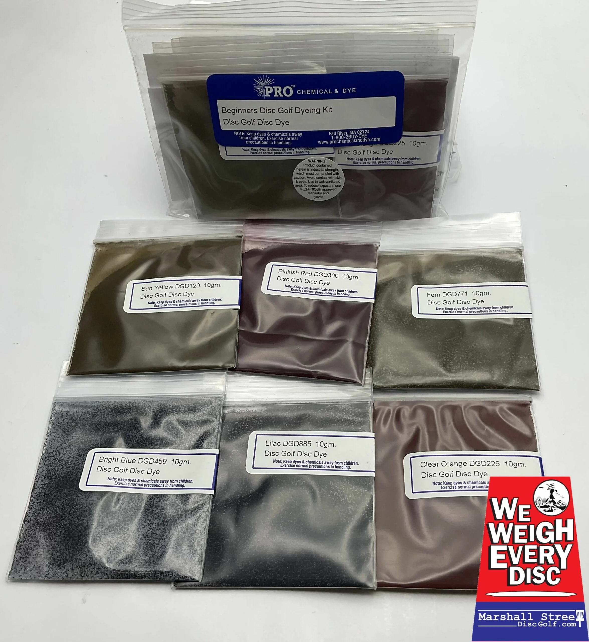 Pro Chem Beginners Disc Golf Dyeing Kit