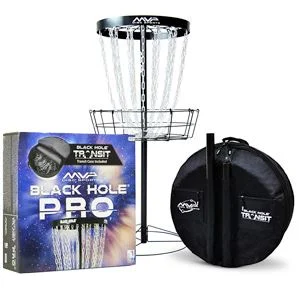 MVP Black Hole Pro Disc Golf Basket + Transit