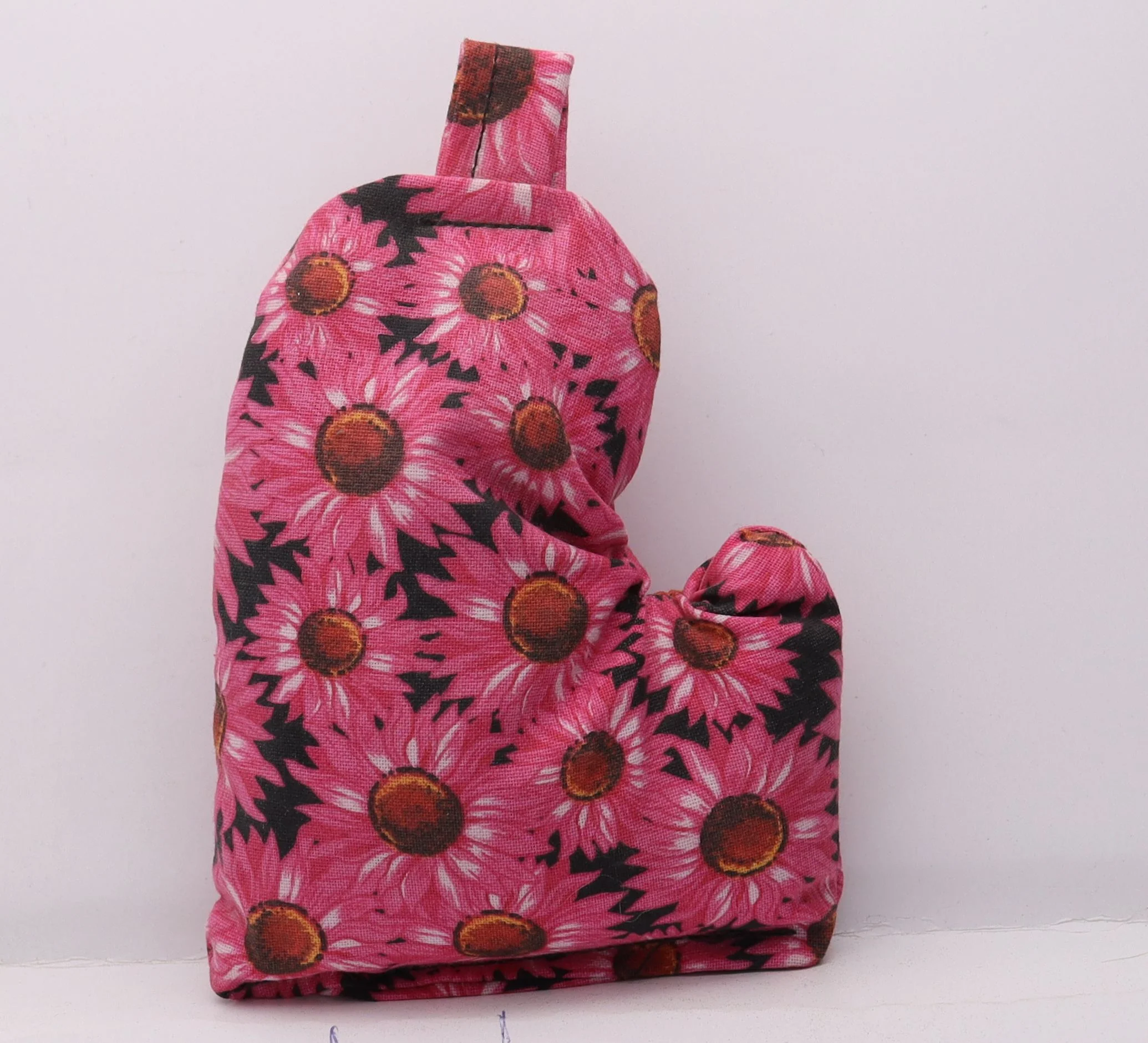 039645 Mitten Bags - #21 Pink Daisies, Black Base