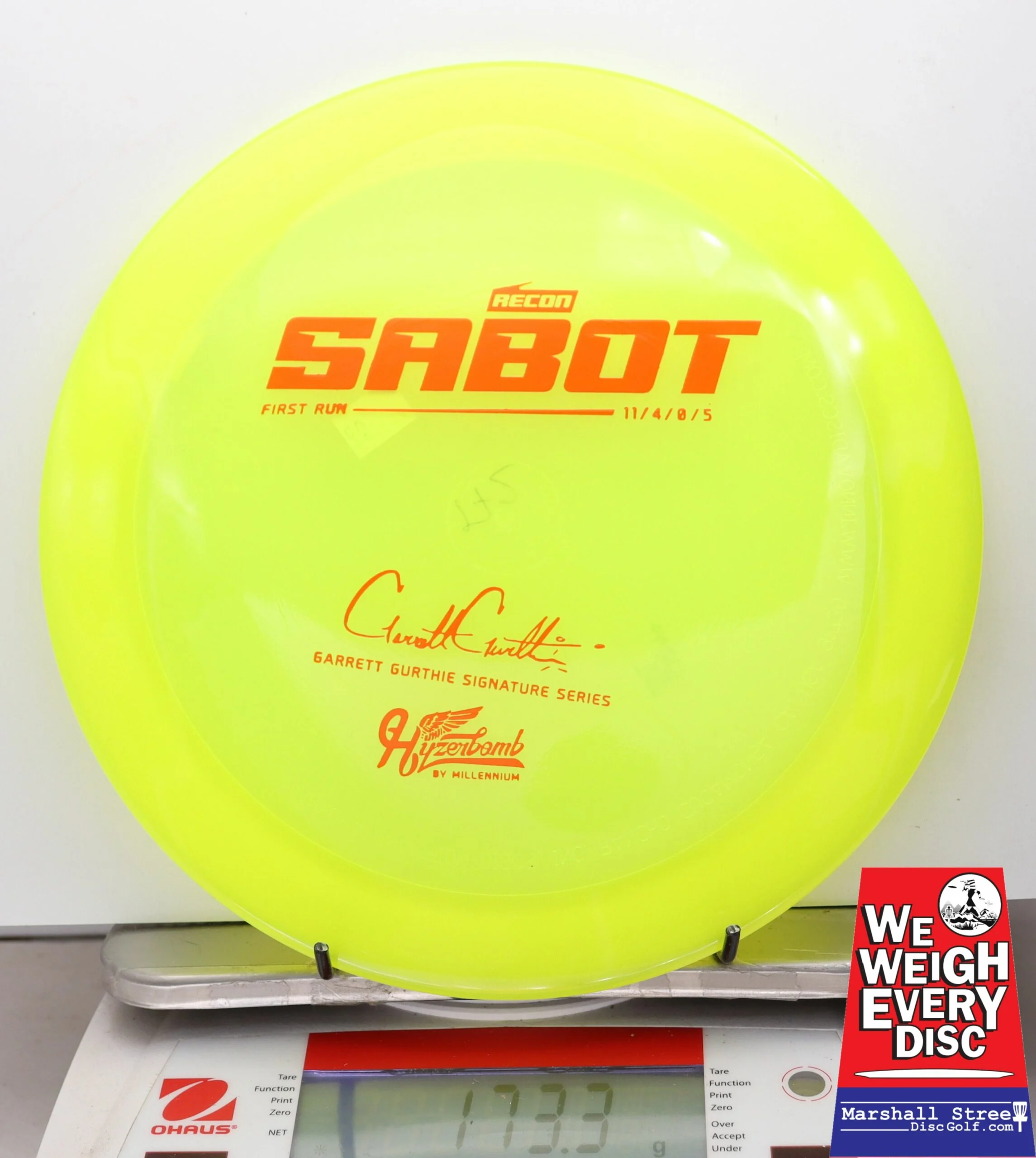 046635 Recon Sabot, Garret Gurthie - 1st Run - #09 NYellow, 173