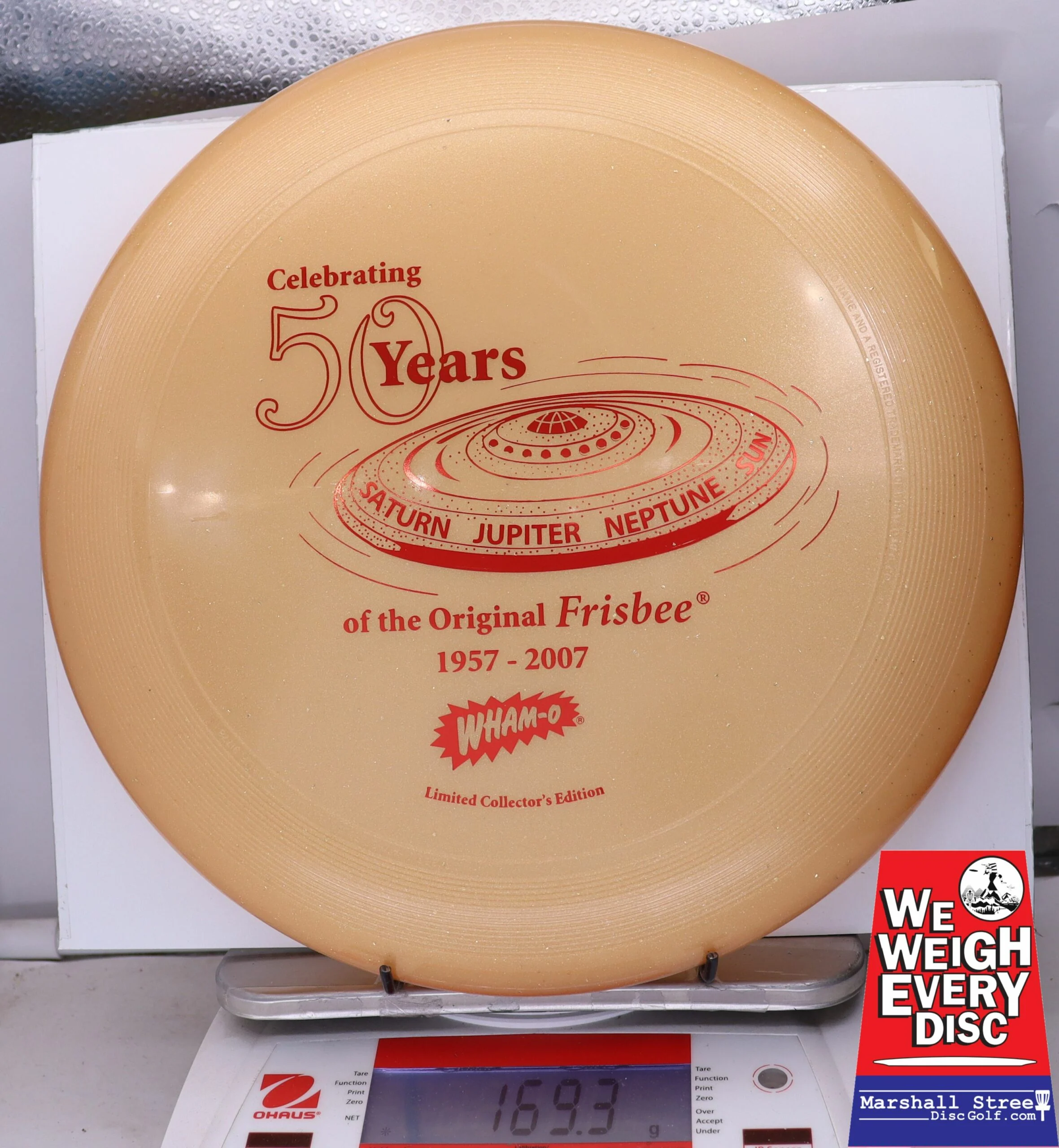065413 Wham-O UMAX Frisbee, 50th - #05 Gold, 169