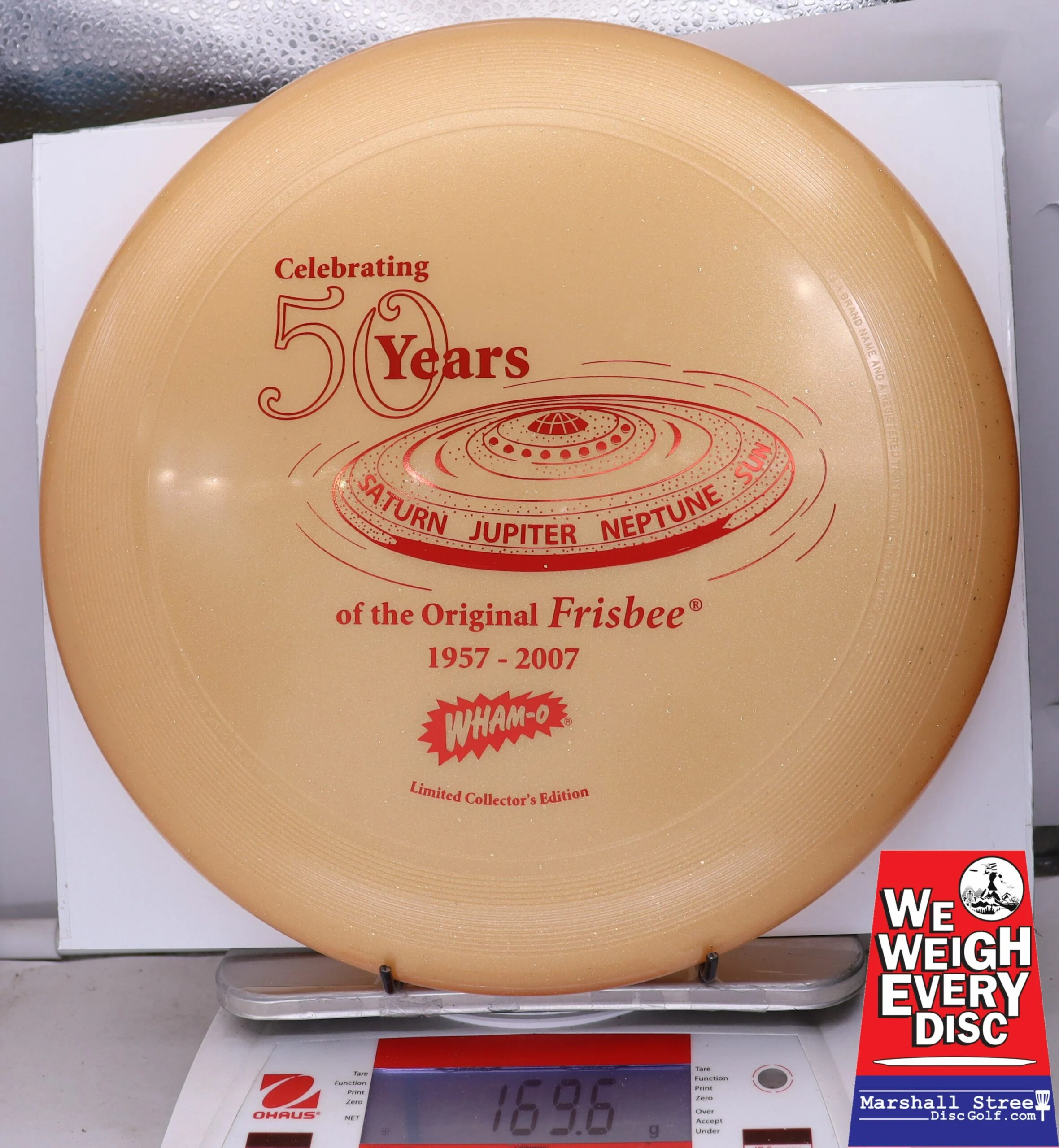 065416 Wham-O UMAX Frisbee, 50th - #08 Gold, 170